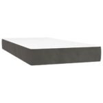 vidaXL Posteľný rám boxspring s matracom tmavosivý 80x200 cm zamat – Obrázok 4