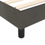 vidaXL Posteľný rám boxspring s matracom tmavosivý 80x200 cm zamat – Obrázok 7