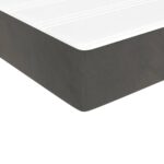 vidaXL Posteľný rám boxspring s matracom tmavosivý 80x200 cm zamat – Obrázok 8