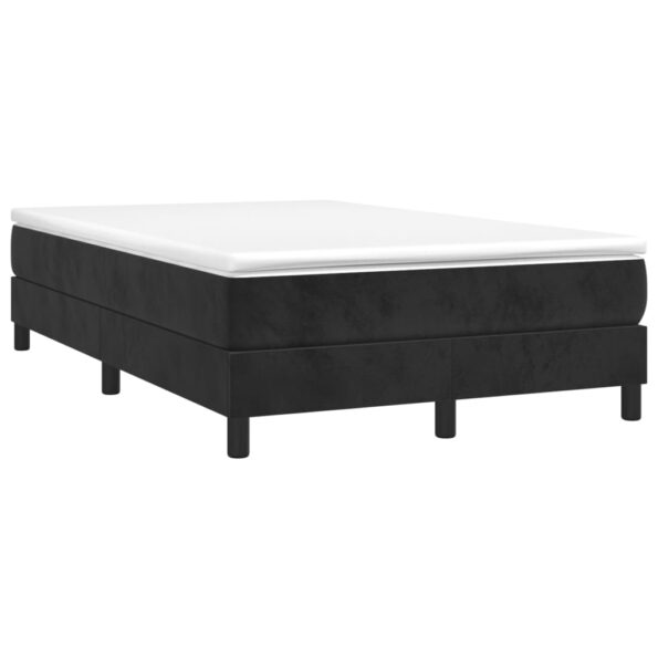 vidaXL Posteľný rám boxspring s matracom čierny 120x200 cm zamat – Obrázok 3