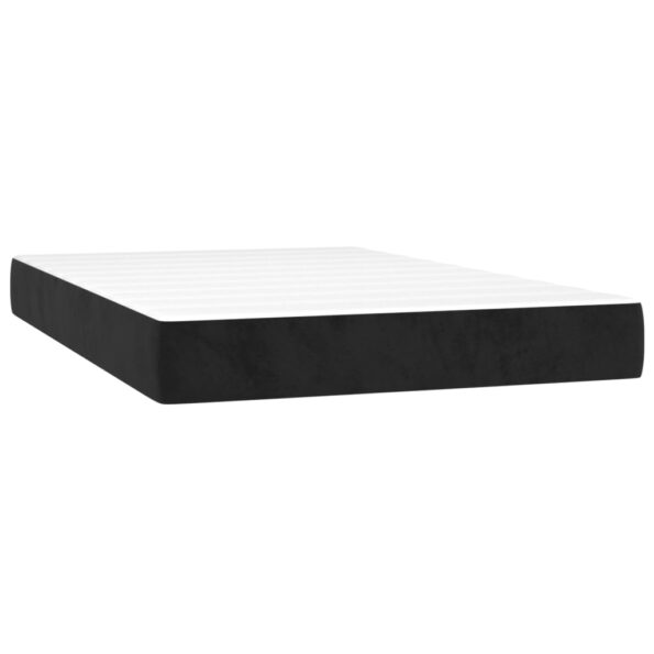vidaXL Posteľný rám boxspring s matracom čierny 120x200 cm zamat – Obrázok 5