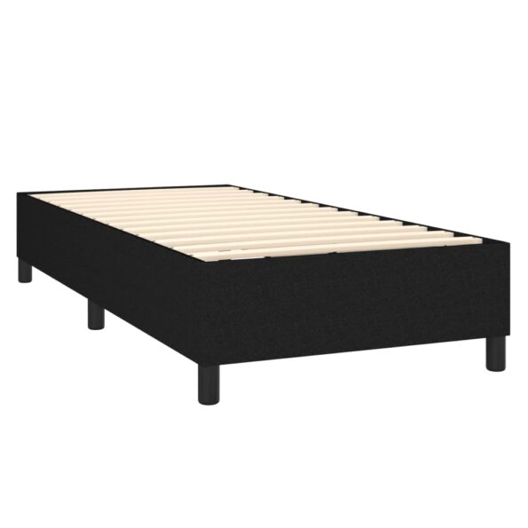 vidaXL Posteľný rám boxspring s matracom čierny 90x200 cm látka – Obrázok 4