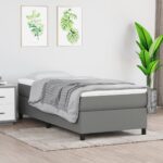 vidaXL Boxspring posteľ s matracom tmavosivá 100x200 cm látka