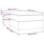 vidaXL Posteľný rám boxspring s matracom tmavosivý 100x200 cm zamat – Obrázok 10