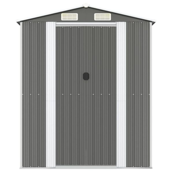 vidaXL Záhradná kôlňa bledosivá 192x357x223 cm pozinkovaná oceľ – Obrázok 3