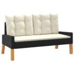 vidaXL 4-dielna sedacia súprava s vankúšmi polyratan a masívne drevo – Obrázok 3