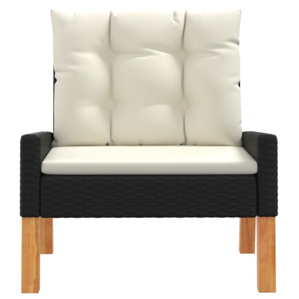 vidaXL 4-dielna sedacia súprava s vankúšmi polyratan a masívne drevo – Obrázok 6