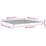 vidaXL Posteľný rám biely 200x200 cm masívna borovica – Obrázok 8