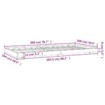 vidaXL Posteľný rám biely 100x200 cm borovicový masív – Obrázok 9