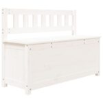 vidaXL Lavička biela 110x41x76,5 cm masívne mangovníkové drevo – Obrázok 2