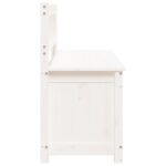 vidaXL Lavička biela 110x41x76,5 cm masívne mangovníkové drevo – Obrázok 6