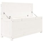 vidaXL Lavička biela 110x41x76,5 cm masívne mangovníkové drevo – Obrázok 7