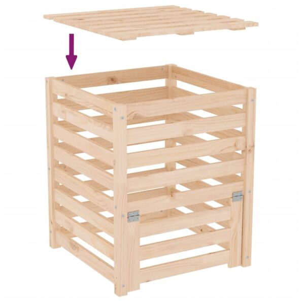 vidaXL Kompostér 63,5x63,5x77,5 cm masívne borovicové drevo – Obrázok 8