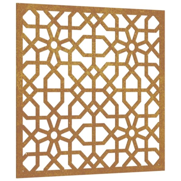 vidaXL Záhradná dekorácia 55x55cm kortenová oceľ maurský dizajn – Obrázok 2