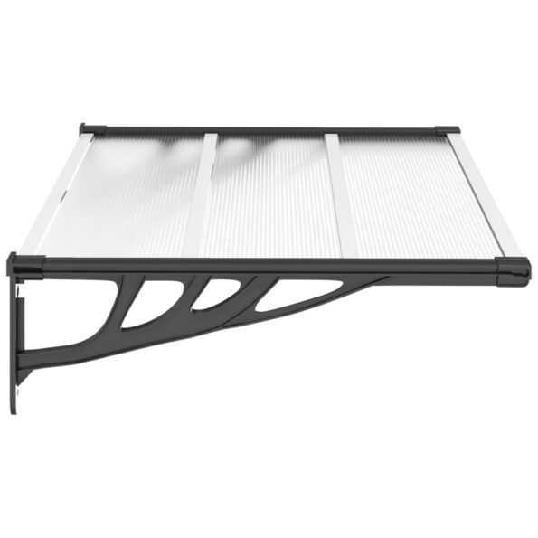 VXL8720845720490_g_en_hd_2.jpg vidaXL Vchodová strieška čierna a priehľadná 122x90cm polykarbonát – Obrázok 4