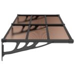 vidaXL Vchodová strieška čierna 199x90 cm polykarbonát – Obrázok 4