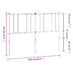 vidaXL Kovové čelo postele čierne 160 cm – Obrázok 8
