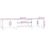 vidaXL TV skrinka čierna 180x31,5x40 cm spracované drevo – Obrázok 10