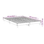 vidaXL Posteľný rám bez matraca dymový dub 140x200 cm kompozitné drevo – Obrázok 9