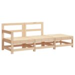 vidaXL 3-dielna záhradná sedacia súprava s vankúšmi masívne drevo – Obrázok 4