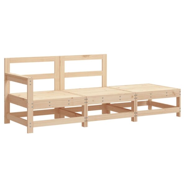 vidaXL 3-dielna záhradná sedacia súprava s vankúšmi masívne drevo – Obrázok 4