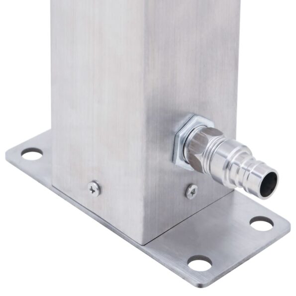 vidaXL Záhradný vodný stĺpik 40 cm nehrdzavejúca oceľ štvorcový – Obrázok 6