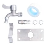 vidaXL Záhradný vodný stĺpik 40 cm nehrdzavejúca oceľ štvorcový – Obrázok 7