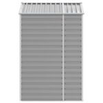 vidaXL Záhradná kôlňa bledosivá 191x130x198 cm pozinkovaná oceľ – Obrázok 6