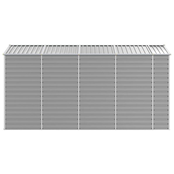 VXL8720845894467_g_en_hd_4.jpg vidaXL Záhradná kôlňa bledosivá 191x385x198 cm pozinkovaná oceľ – Obrázok 6