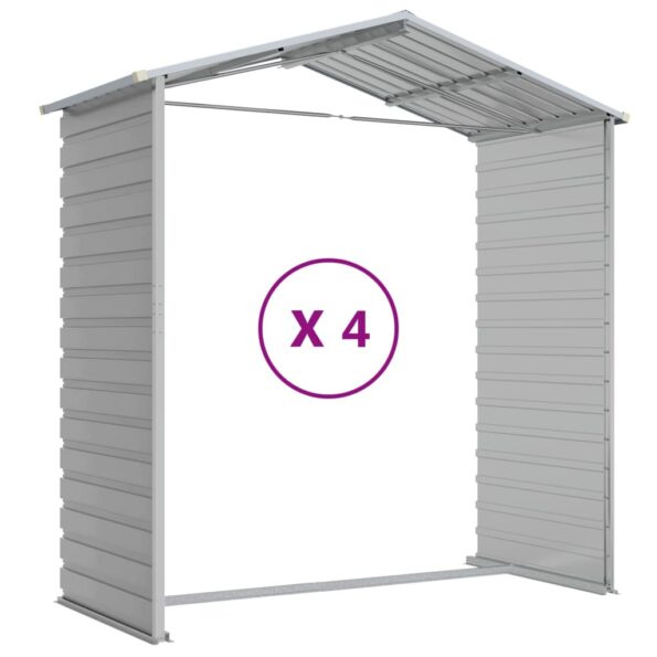 VXL8720845894467_g_en_hd_7.jpg vidaXL Záhradná kôlňa bledosivá 191x385x198 cm pozinkovaná oceľ – Obrázok 9