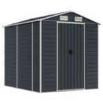 vidaXL Záhradná kôlňa antracitová 191x215x198 cm pozinkovaná oceľ – Obrázok 2