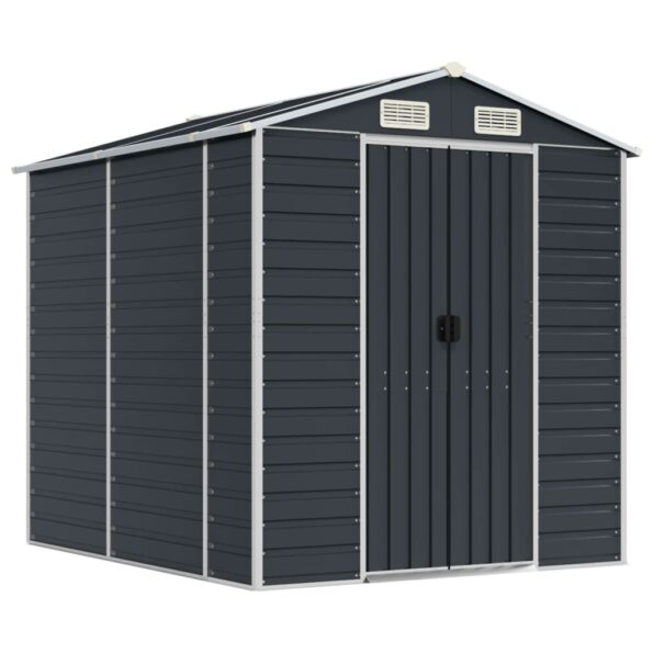 VXL8720845894559_a_en_hd_1.jpg vidaXL Záhradná kôlňa antracitová 191x215x198 cm pozinkovaná oceľ – Obrázok 2