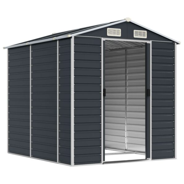 VXL8720845894559_g_en_hd_1.jpg vidaXL Záhradná kôlňa antracitová 191x215x198 cm pozinkovaná oceľ – Obrázok 3
