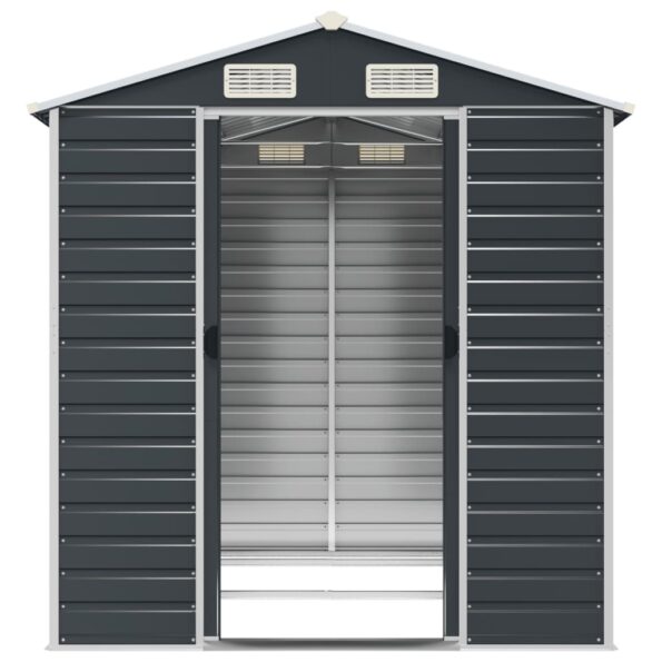 VXL8720845894559_g_en_hd_3.jpg vidaXL Záhradná kôlňa antracitová 191x215x198 cm pozinkovaná oceľ – Obrázok 5