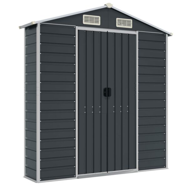 VXL8720845894559_g_en_hd_6.jpg vidaXL Záhradná kôlňa antracitová 191x215x198 cm pozinkovaná oceľ – Obrázok 8