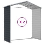 vidaXL Záhradná kôlňa antracitová 191x215x198 cm pozinkovaná oceľ – Obrázok 9