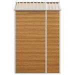 vidaXL Záhradná kôlňa svetlohnedé 191x130x198 cm pozinkovaná oceľ – Obrázok 6