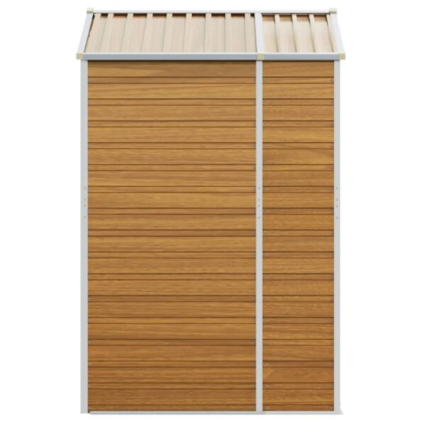 vidaXL Záhradná kôlňa svetlohnedé 191x130x198 cm pozinkovaná oceľ – Obrázok 6