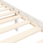 vidaXL Posteľný rám s čelom biely 140x200 cm masívne drevo – Obrázok 10