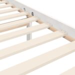 vidaXL Posteľný rám s čelom biely 140x200 cm masívne drevo – Obrázok 10