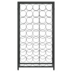 vidaXL Stojan na víno na 45 fliaš čierny 54x18x100 cm kované železo – Obrázok 3
