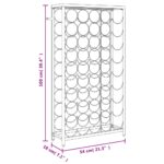 vidaXL Stojan na víno na 45 fliaš čierny 54x18x100 cm kované železo – Obrázok 7