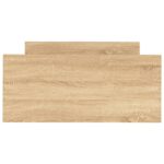 vidaXL Posteľný rám bez matraca dub sonoma 100x200 cm kompozitné drevo – Obrázok 4
