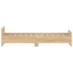 vidaXL Posteľný rám bez matraca dub sonoma 100x200 cm kompozitné drevo – Obrázok 5