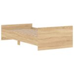 vidaXL Posteľný rám bez matraca dub sonoma 100x200 cm kompozitné drevo – Obrázok 6