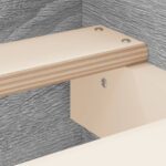 vidaXL Posteľný rám s čelom a opierkou nôh sivý sonoma 140x200 cm – Obrázok 7