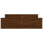 vidaXL Posteľný rám s čelom a opierkou nôh hnedý dub 140x200 cm – Obrázok 4