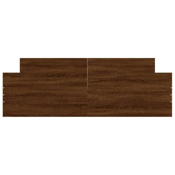 vidaXL Posteľný rám s čelom a opierkou nôh hnedý dub 140x200 cm – Obrázok 4