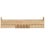 vidaXL Posteľný rám s predným a zadným čelom, dub sonoma 90x200 cm – Obrázok 7