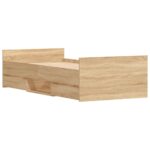 vidaXL Posteľný rám s predným a zadným čelom, dub sonoma 90x190 cm – Obrázok 8